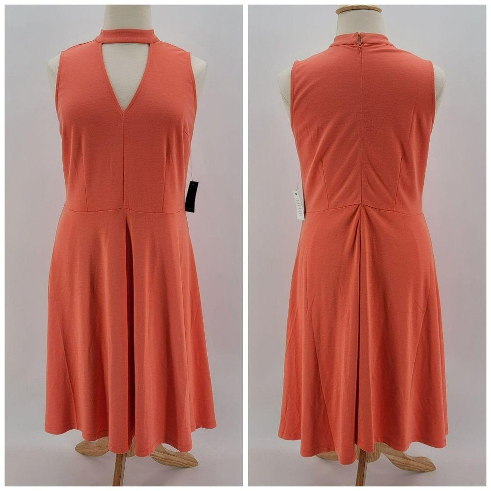 NWT Eloquii Midi Sleeveless Coral Dress Womens 16